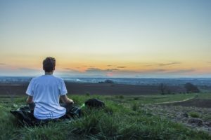 Man meditating